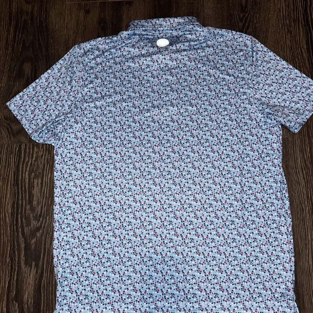 Stylish Blue Floral Polo by Flag & Anthem - Picture 4 of 7